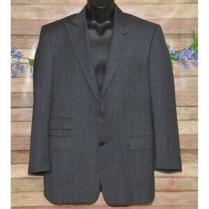 Hickey Freeman Mens 40R Gray Sport Coat Classic Suit Jacket Blazer Made in USA